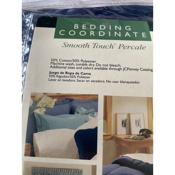 Gathered Bedskirt Full Size Classic Navy Smooth Touch Solid Bedding Coordinate - Picture 2 of 4